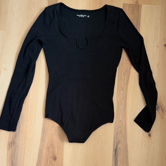 Abercrombie & Fitch Tops - Abercrombie & Fitch Soft Rib Black Long Sleeve bodysuit